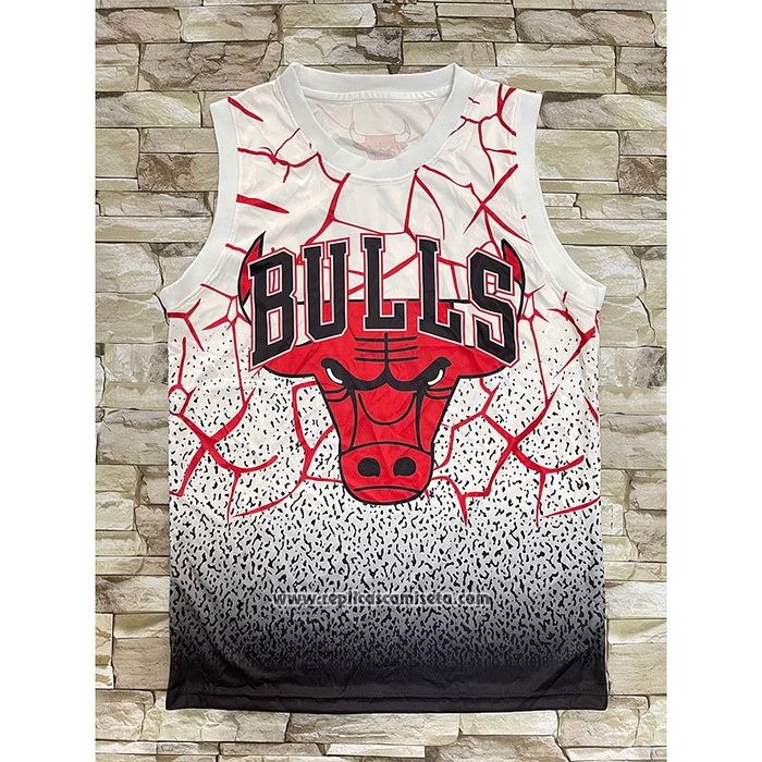 Camiseta Chicago Bulls Michael Jordan #23 Mitchell & Ness Blanco Rojo